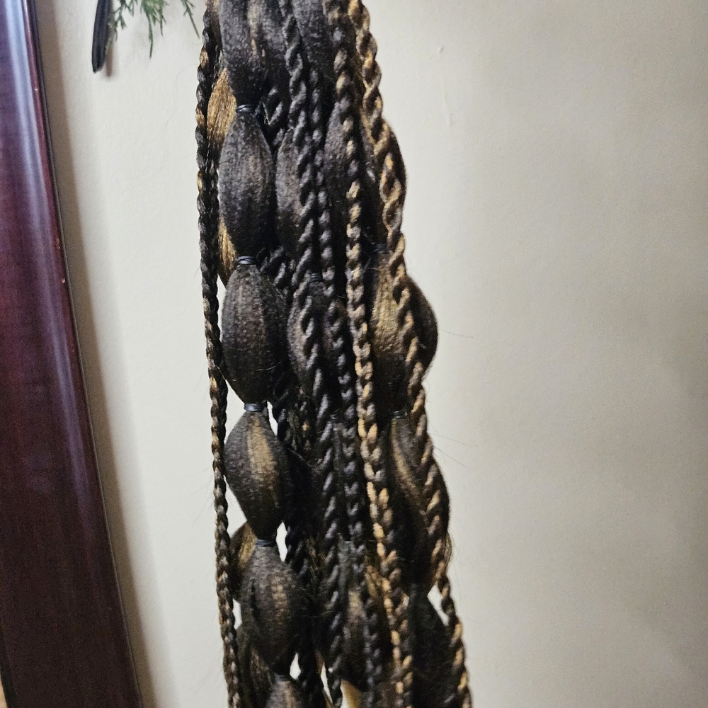 Handmade Braided Hair Extension in Brown and Blonde - Picture 3 of 13